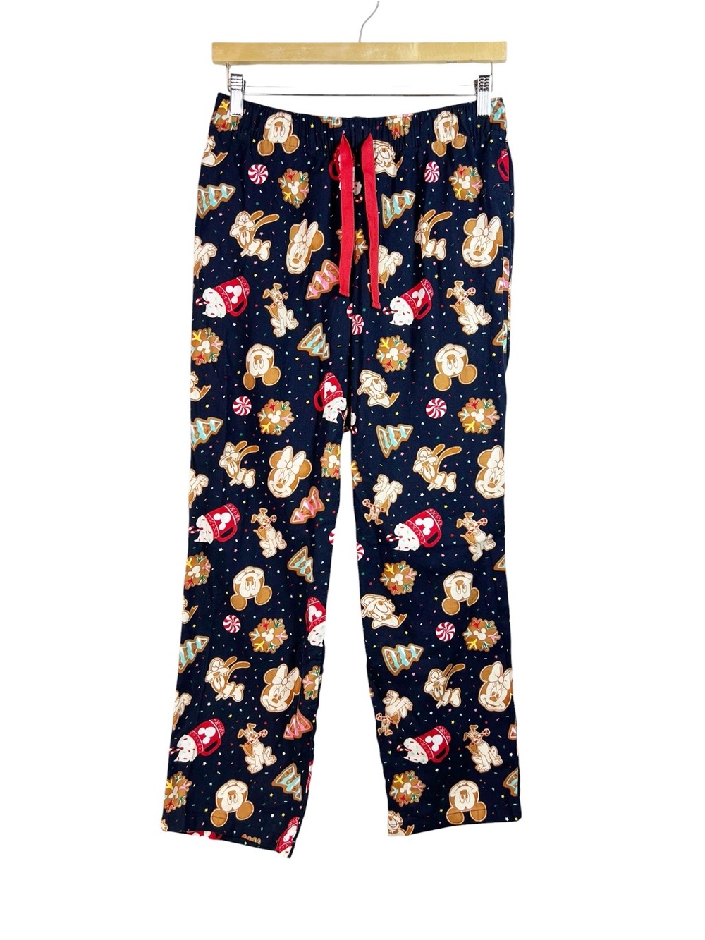 Old Navy x Disney Holiday Pajama Pants Mickey Pluto Navy Cotton Lounge Size S